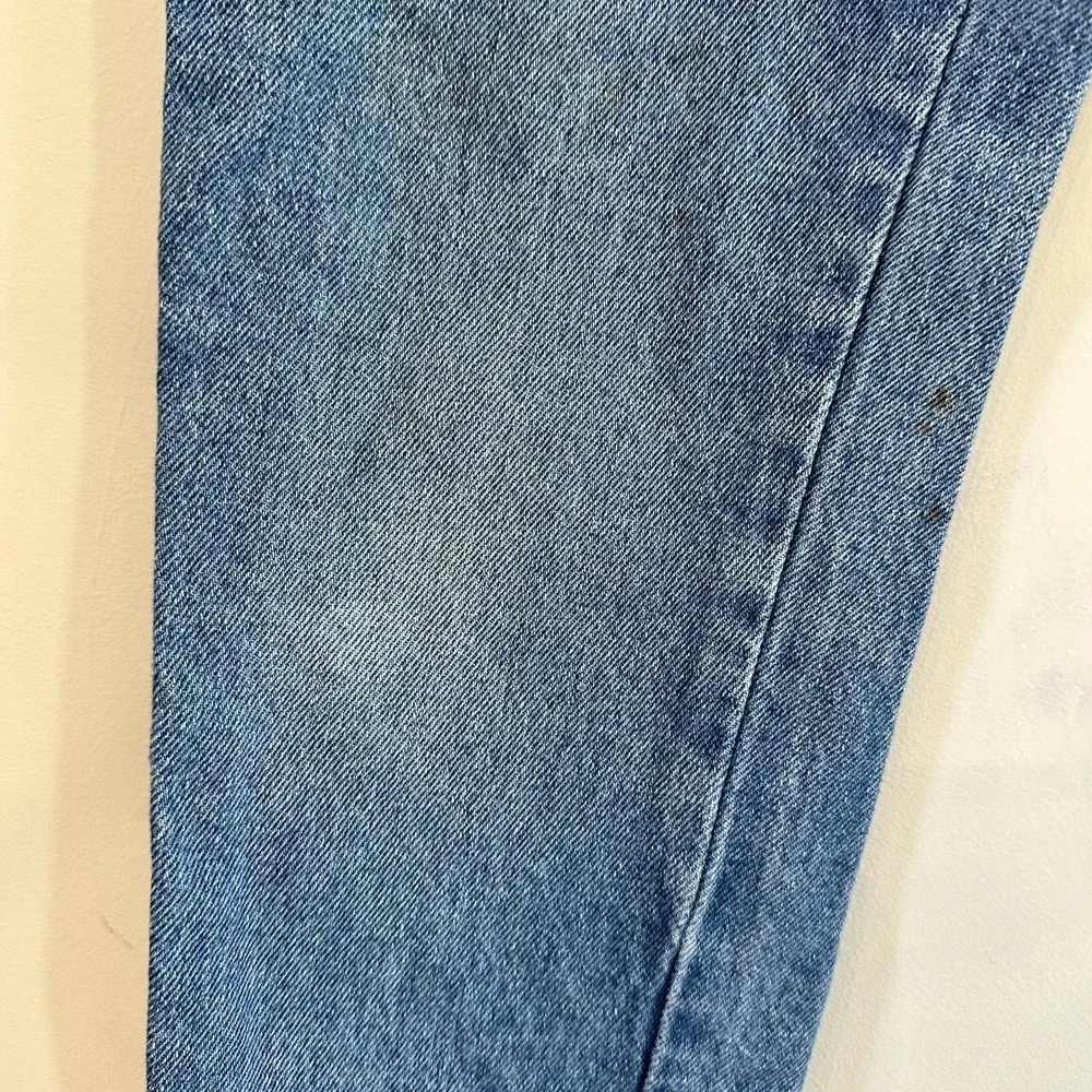 VTG 90's Girl 6/7 Denim Blue Jeans Light‎ Wash Flower Embroidery Cotton
